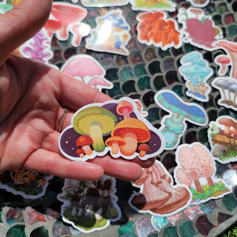 Mushrooms Sticker Pack - 50 Stickers